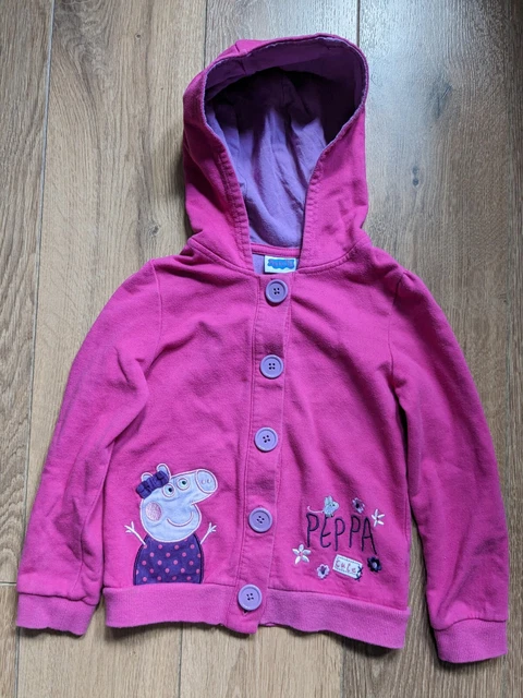 M&Co Peppa Pig Cute Magenta Cardigan Hoodie Age 4-5 Years