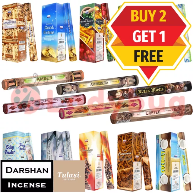 Incense Stick Sticks Scents Darshan / Tulasi Hexagon Meditation Aroma Fragrance