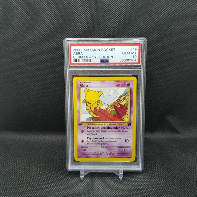 Pokémon 1. Edition Team Rocket - 49/82 Abra - Deutsch - PSA 10 - Gem Mint