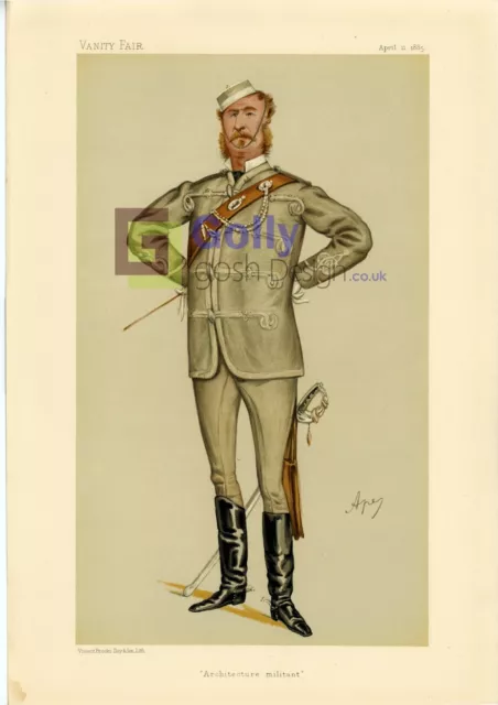 Original Vanity Fair art print of Mr. Robert W. Edis FRIB FSA 11/4/85 Original Vanity Fair art print of Mr. Robert W. Edis FRIB FSA 11/4/85