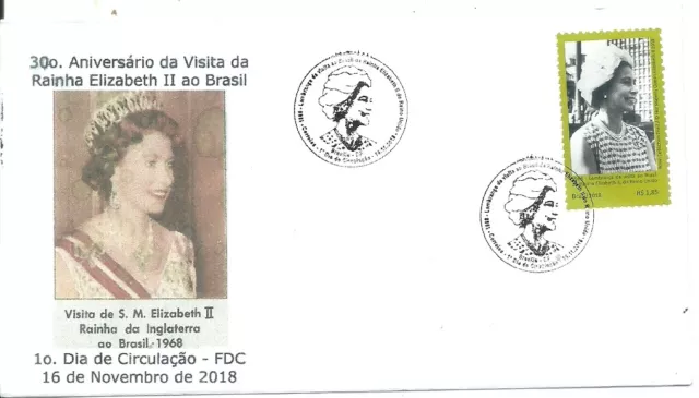 BRASILIEN 2018 3. Jahrestag des Besuchs von KÖNIGIN ELIZABETH II im FDC