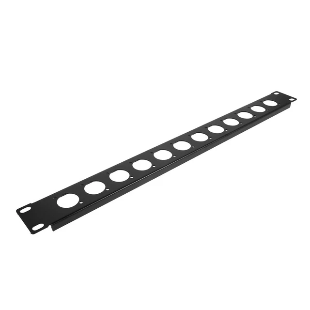 RACK MOUNT AUDIO Patch Panel 1U 12 Port Durable Hinged Wire Organizer ...