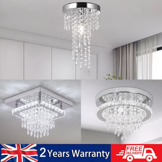 Modern Crystal Chandelier Led Ceiling Lights Living Room Bedroom Pendant Lights