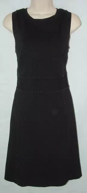 CLASSIQUES ENTIER Black Small 4 / 6 Stretchy Sleeveless Lined Studded Dress