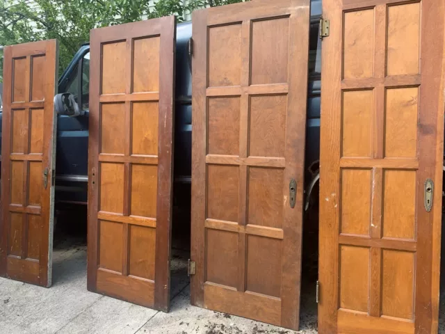 VINTAGE 8 Panel Solid Wood Doors 2-30”  2-24” 4 Available