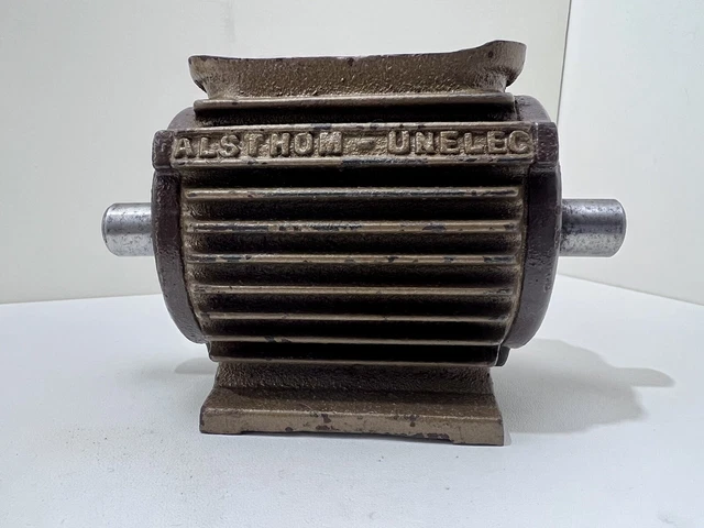 Ancien CENDRIER Fonte publicitaire - MOTEUR ALSTHOM - UNELEC - H80 / ECH 1/2