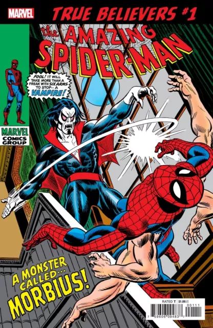TRUE BELIEVERS Spider-Man Morbius #1 rpt 1st APP MORBIUS 2019 Amazing 101