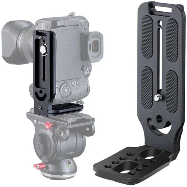 UNIVERSAL DSLR CAMERA Tripod Vertical L-Shape Quick Release Plate ...