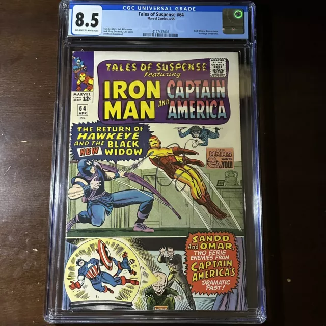 Tales of Suspense #64 (1965) - Hawkeye! New Black Widow Costume! - CGC 8.5! Tales of Suspense #64 (1965) - Hawkeye! New Black Widow Costume! - CGC 8.5!
