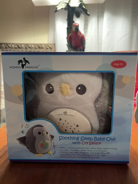 Mommy Paradise Soothing Sleep Baby Owl with Cry Sensor