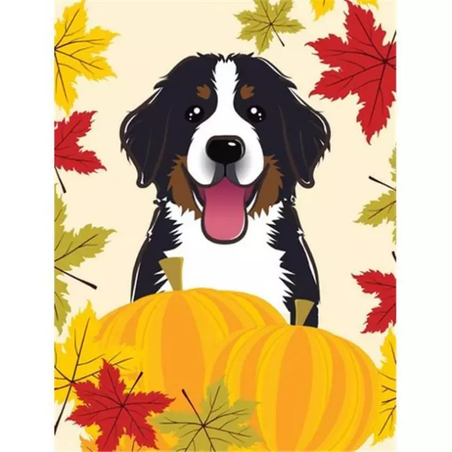 Carolines Treasures BB2043GF Bernese Mountain Dog Thanksgiving Flag Garden