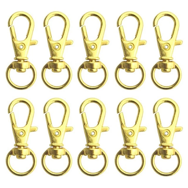 50 Pcs Swivel Clasps Lanyard Snap Hook,Metal Swivel Lanyard Snap Hook Lobst K6X7