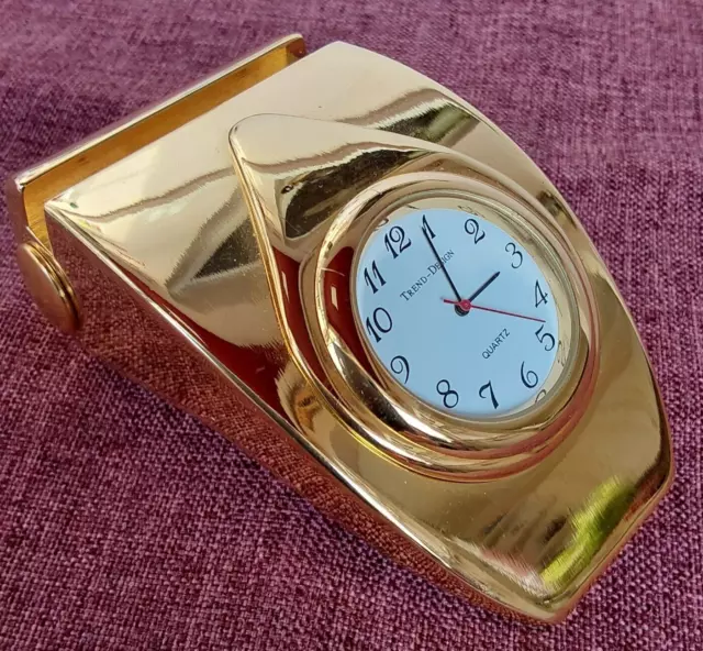 Miniatur Uhren, Messing, Tisch Uhr, Quartz, Uhr läuft