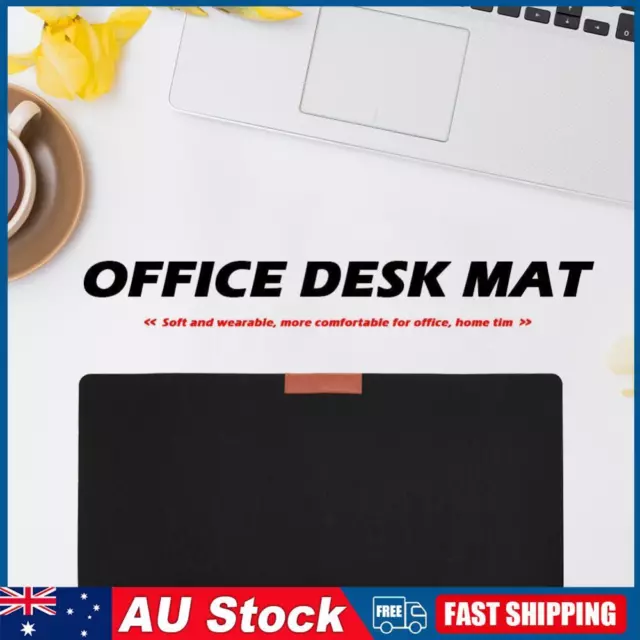 Office Computer Table Mat Keyboard Felt Laptop Cushion Mouse Pad (Black)