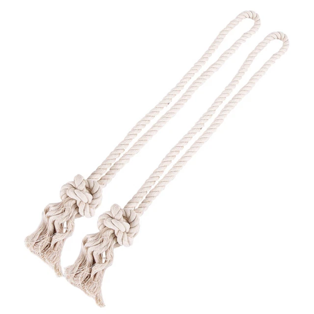 2pcs Rideau Titulaire Corde Drapé Liens Boucle Rétro Rideau Corde Rideau Clips