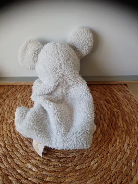 Doudou souris grise rose poche marionnette Babynat état neuf + cadeau 2