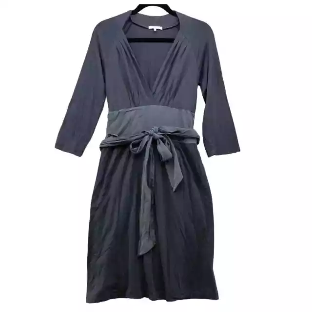 James Perse Pima Cotton Silk Blend Black Dress Size 4