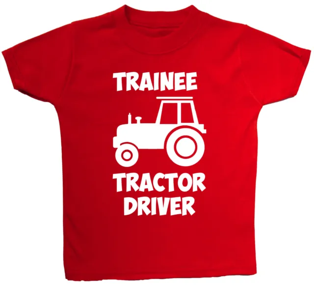 T-shirt top autista trattore neonato bambini da 0-3 m a 5-6 anni ragazzo ragazza contadino