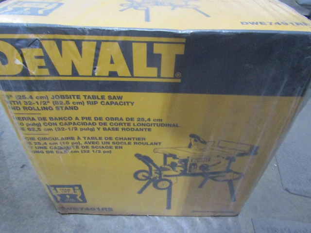 DeWalt Job Site Table Saw w/ Rolling Stand PN: DWE7491RS DeWalt Job Site Table Saw w/ Rolling Stand PN: DWE7491RS