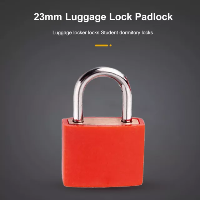 6pcs Keyed Padlock 23MM Security Lock for Home School Gym Office (Red) 2