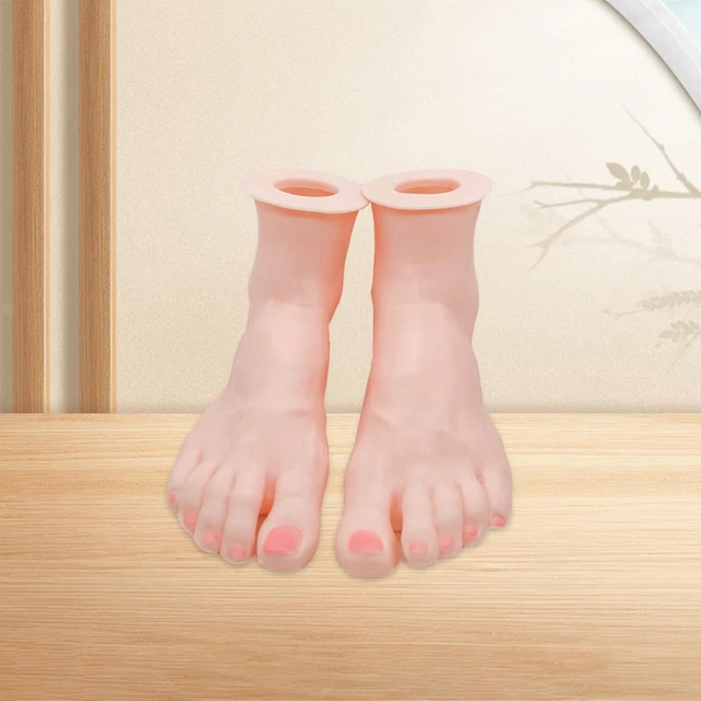 1 Paire De Pieds Mannequin En Silicone Taille Réelle - Pieds Fille Réalistes Pour Exposition Bijoux, Chaussures, Art - Longueur 19cm