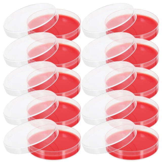 10 Pcs Blood Agar Plate Experiment Petri Dishes Dextrose Plates