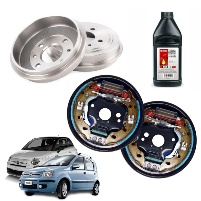Kit Tambours De Frein Arrière Pour Fiat Panda 141 (1993-2003) – LPR – Cilindretti E Ganasce Inclus