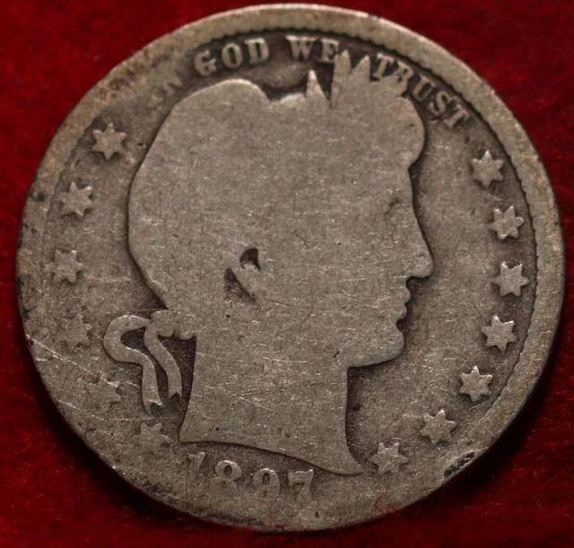 1897-O New Orleans Mint Silver Barber Quarter
