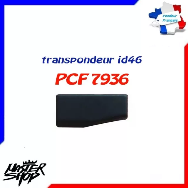 Transpondeur Vierge Id46 compatible Peugeot Citroën PCF7936 PCF7936AS Puce ID46