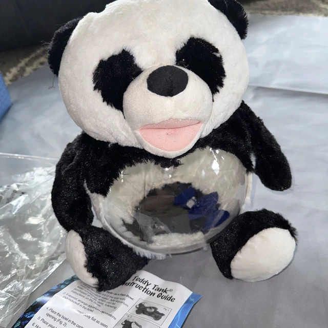 NEW Teddy Tank Beta Fish Bowl Plush panda beat Stuffed Animal Shelf Sitter Kids