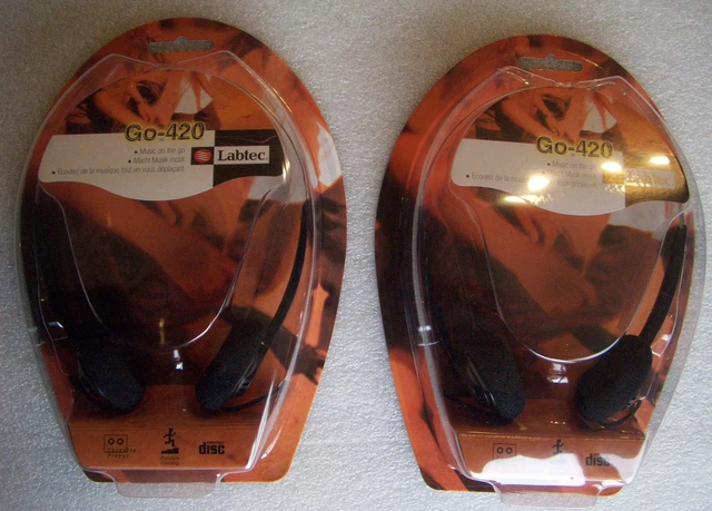 LABTEC VINTAGE GO-420 ( Lot Of 2 ) Headphone P/N: LT420REXW (New ...
