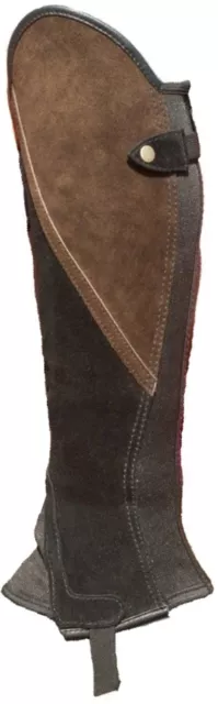 Black And Brown Suede Comfort Classic Gaiters / Half Chaps