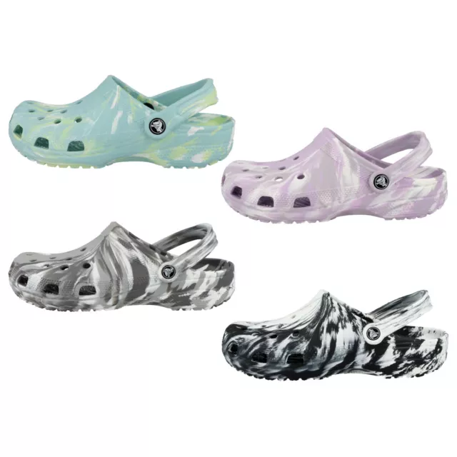 Crocs Classic Marbled Unisex Sandalen Hausschuhe Pantoletten Badeschuhe