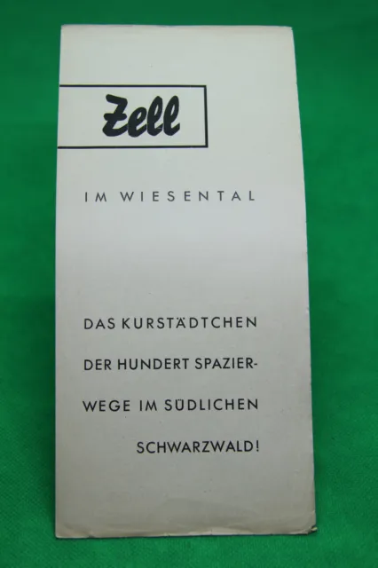 Werbe-Prospekt Zell im Wiesental 1937/38 Werbung Fremdenverkehr