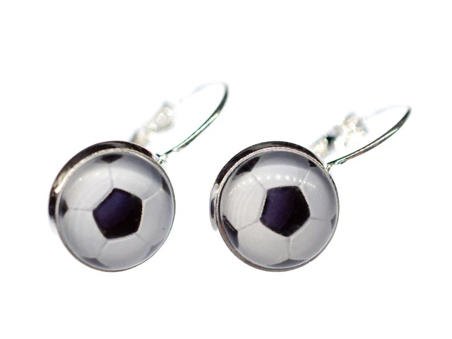 Fußball Ohrringe Fan Miniblings Hänger Fußballfan Sport Ball Cabochon EM WM