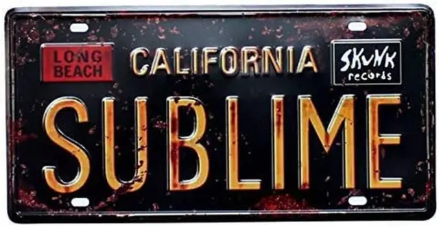 Funny Sign Sublime California Vintage Metal Tin Sign Wall Sign Plaque Poster for