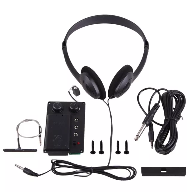 Electric  Silent Eq Pickup Piezo With Headphone And Plug Hole Cable Set K5Q4h
