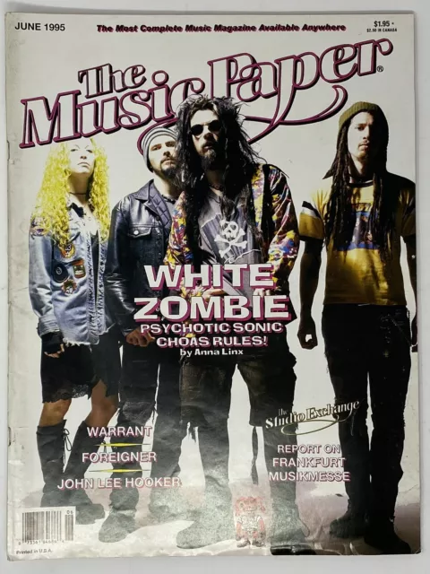 Music Paper magazine June 1995 White Zombie Warrant Foreigner John Lee Hooker