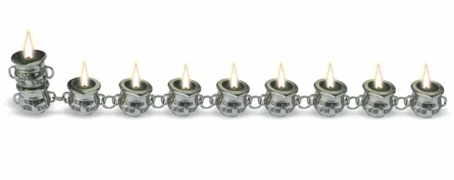 CHANUKKA Kerzenständer Jerusalem Judaica Ornament jüdische Tradition Geschenk