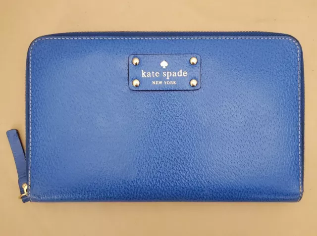 Kate Spade New York Wallet Travel Wellesley Emperor Blue New $248