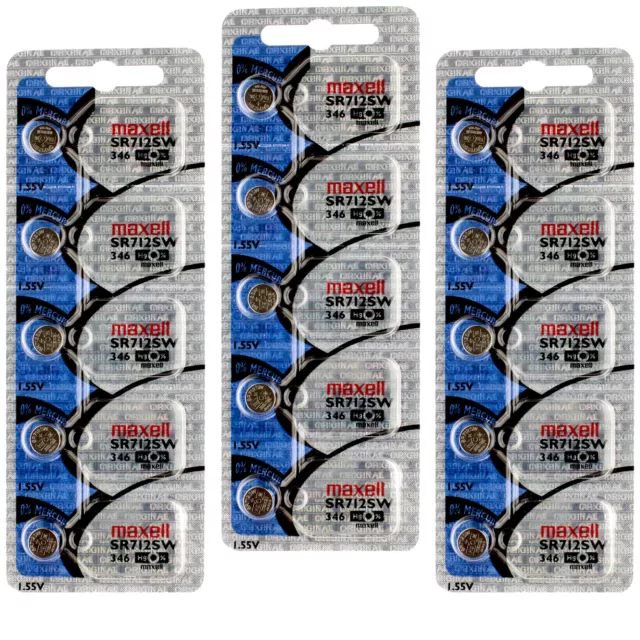 3X 5PK Maxell Silver Oxide Watch Battery SR712SW Low Drain Replace SB-DH  $22.27 - PicClick