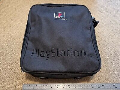 Sony Playstation 1 Console Ufficiale Sistema Di Trasporto Custodia Borsa Con Cerniera Nera Usata
