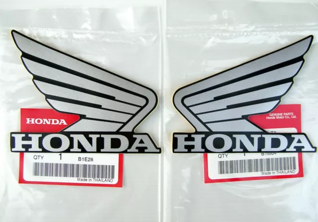 ORIGINAL Honda-CBR Wing Flügel-9cm-SILBER/SCHWARZ-Sticker-Aufkleber-90mm