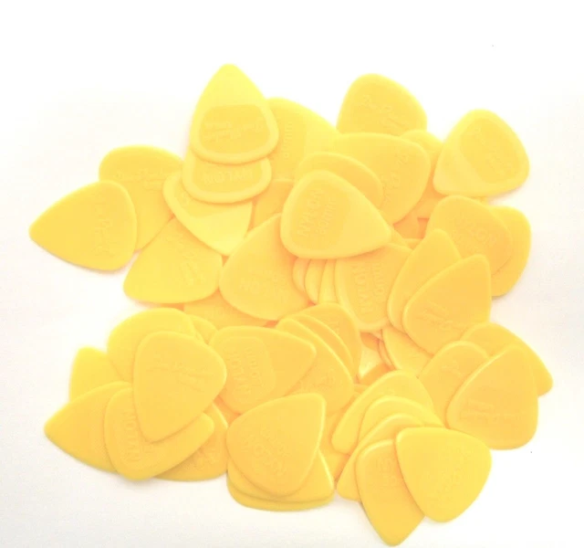 12 X Dunlop Ultex Triangle Guitar Picks / Plectrums - 0.73mm In A Handy