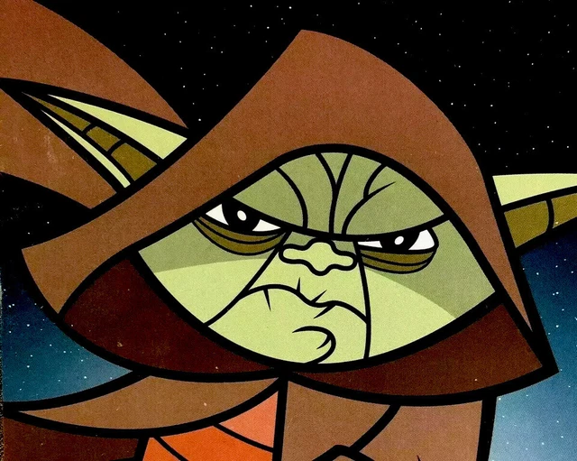 Yoda Star Wars The Clone Wars Toonami Cartoon 2005 BNOS Mandalorian Baby Vtg..