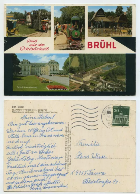 66706 - Gruß aus der Schloßstadt Brühl - Ansichtskarte, gelaufen