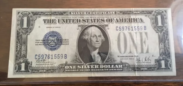 1928 A $1 One Dollar Funnyback Silver Certificate Note