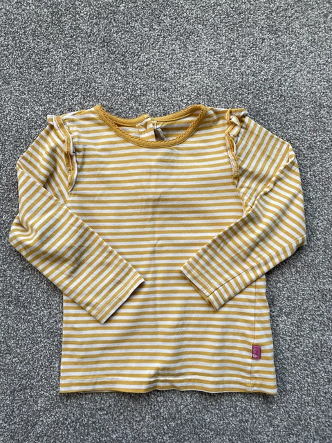 Jojo Maman Bebe Girls Pretty Striped Long Sleeve T Shirt Excellent