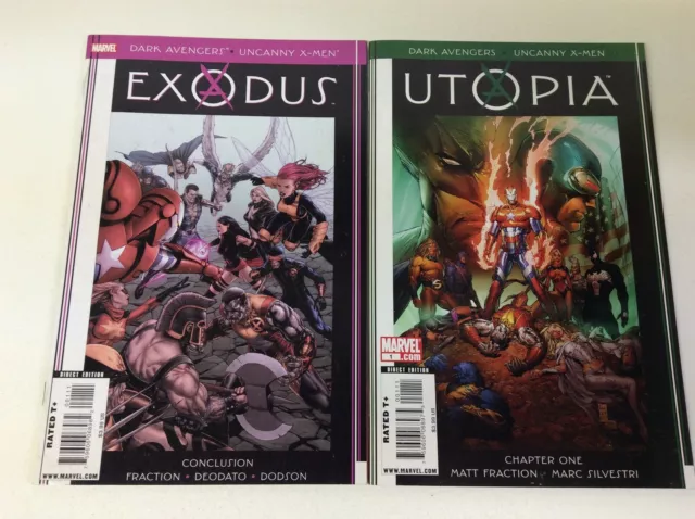 Dark Avengers/ Uncanny X-Men Utopia #1 & Exodus #1 (Marvel/0918300) Set Lot Of 2