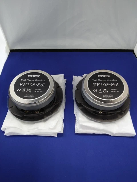 FOSTEX SPEAKER UNIT Pair + Brass Adapter Rings FE108-SOL Used £605.08 ...